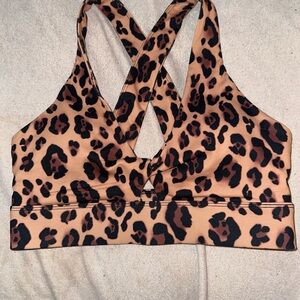 Fabletics cheetah print bra size medium